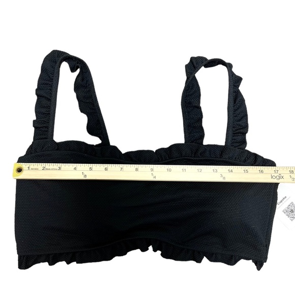 NWT CUPSHE Women's Bikini Top Size XXL Black Ruffle Swimsuit Top - Picture 10 of 13